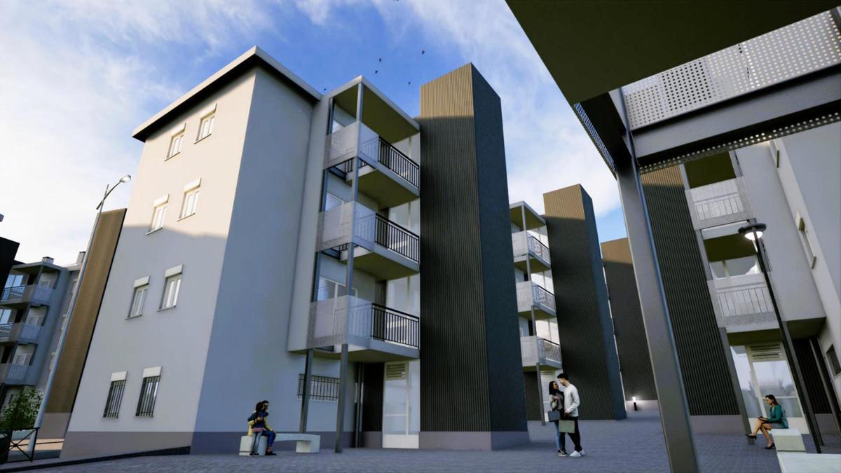 La imagen que tendrán los edificios, una vez acabadas las obras.