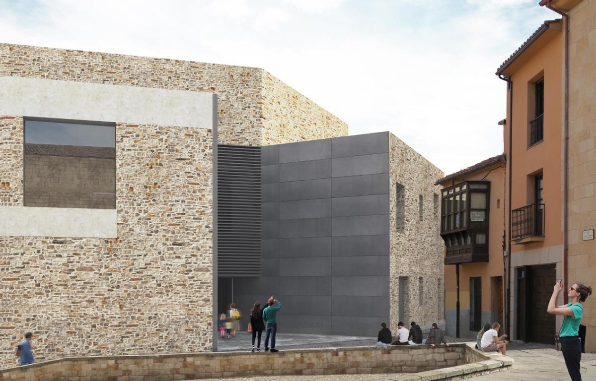 Visita virtual de la fachada del Museo realizada con la propia piedra del solar.