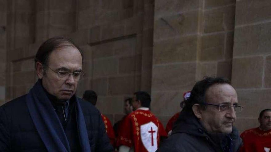 El presidente del Senado, Pío García Escudero, asiste al Juramento en la plaza de la Catedral