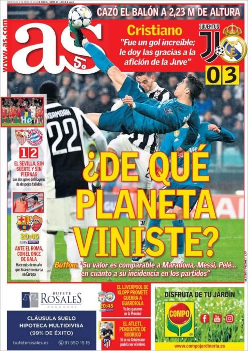 Portadas deportivas del miércoles 4 de abril