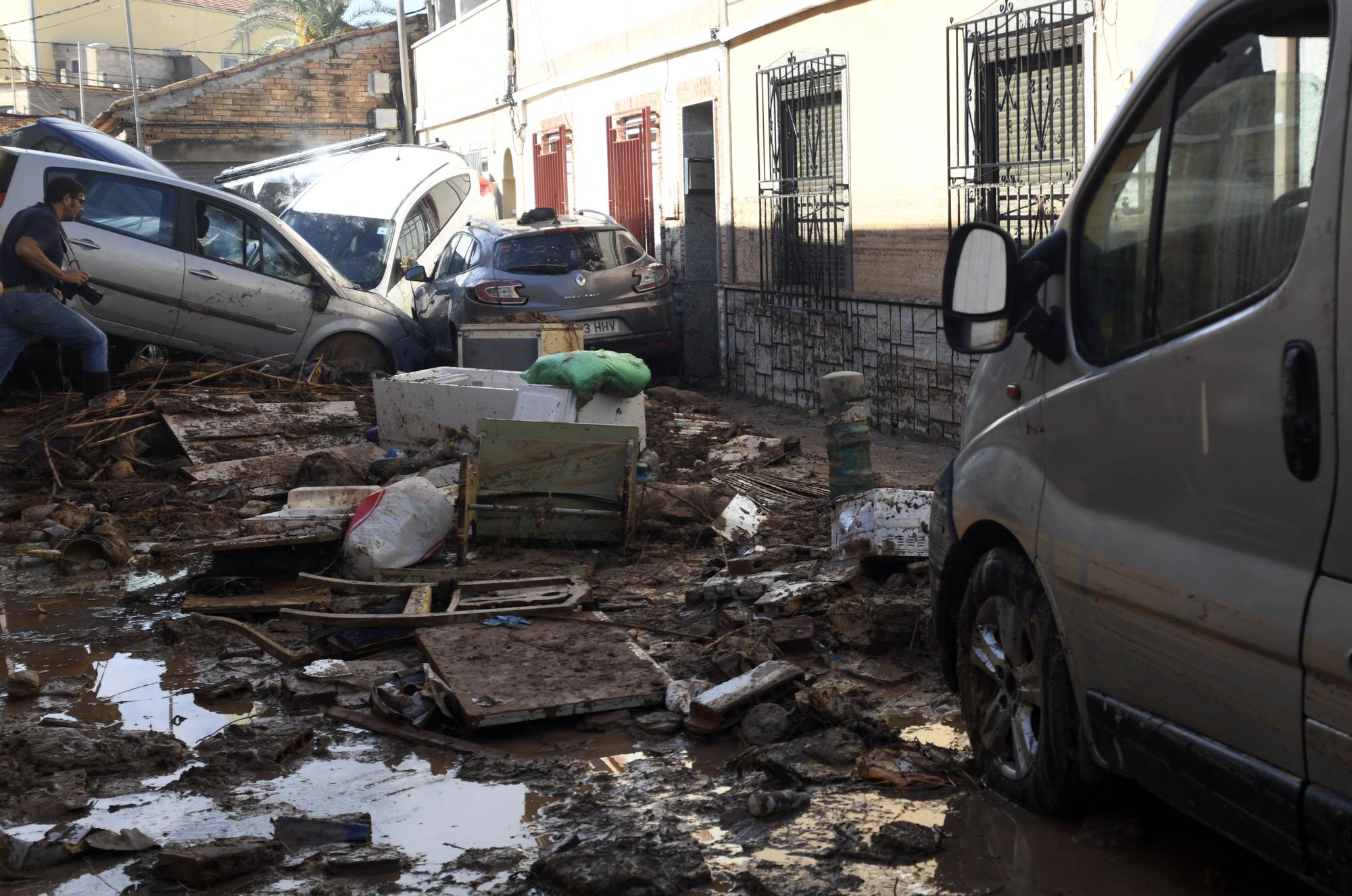 Los estragos del temporal en Javalí Viejo, en imágenes