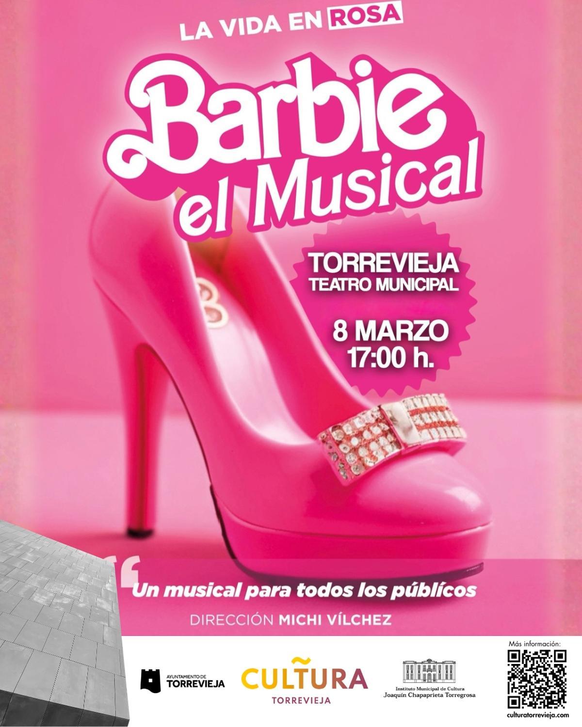 Cartel anunciador del Musical Barbie