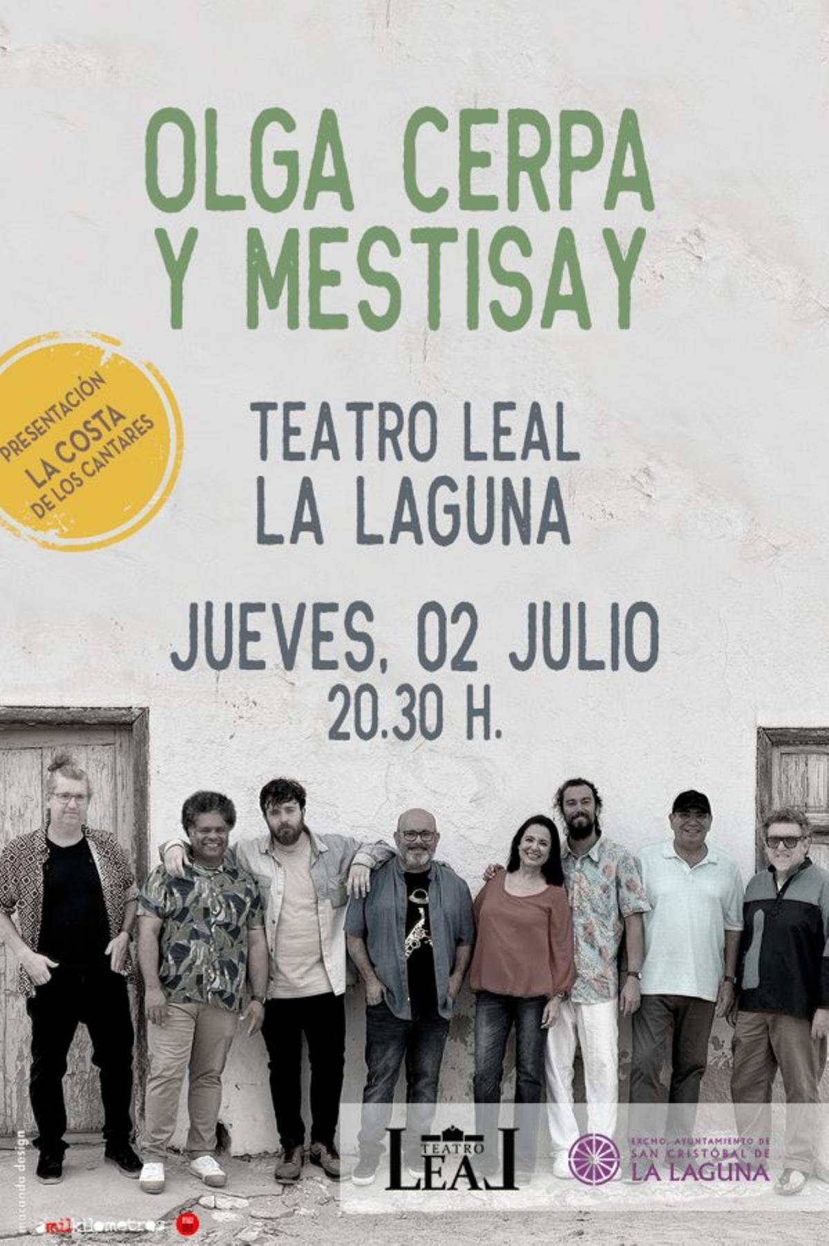 Olga Cerpa y Mestisay presentan en La Laguna 'La costa de los cantares'