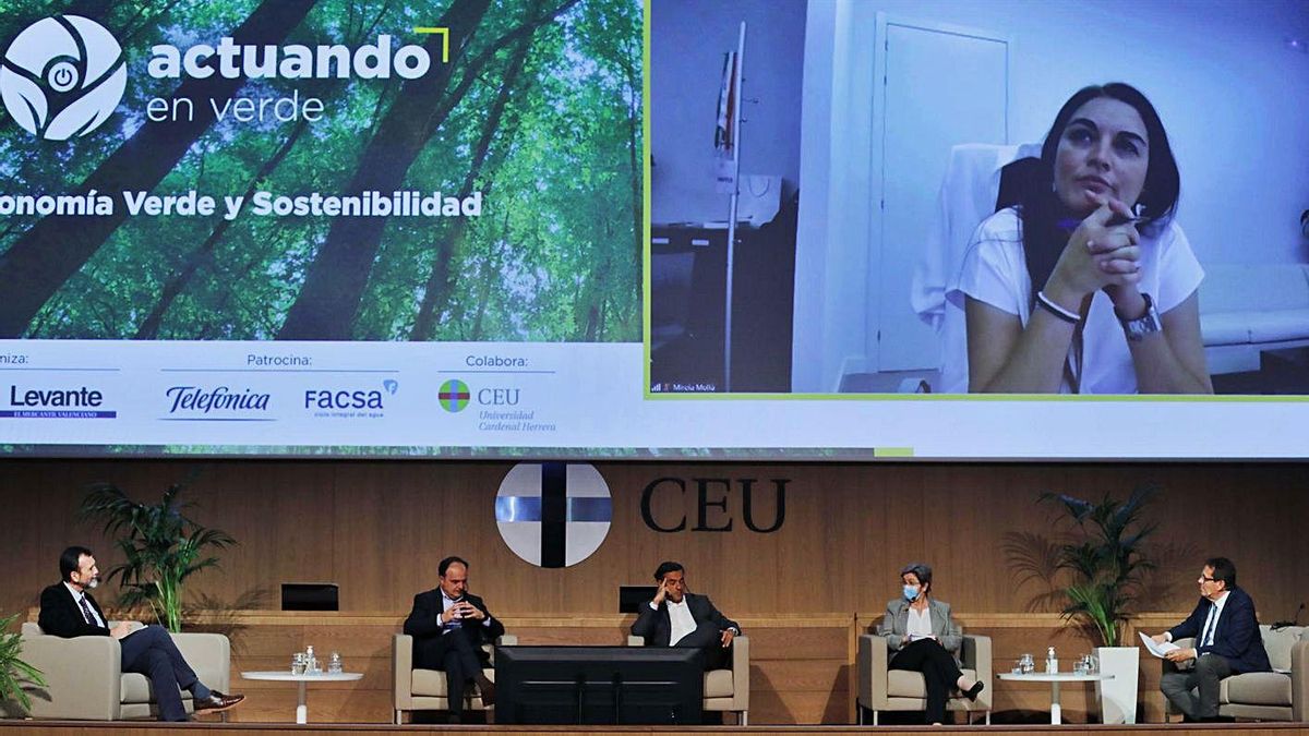 La consellera Mireia Mollà fue la encargada de clausurar la jornada vía telemática. | MIGUEL ANGEL MONTESINOS La consellera Mireia Mollà fue la encargada de clausurar la jornada vía telemática. | MIGUEL ANGEL MONTESINOS