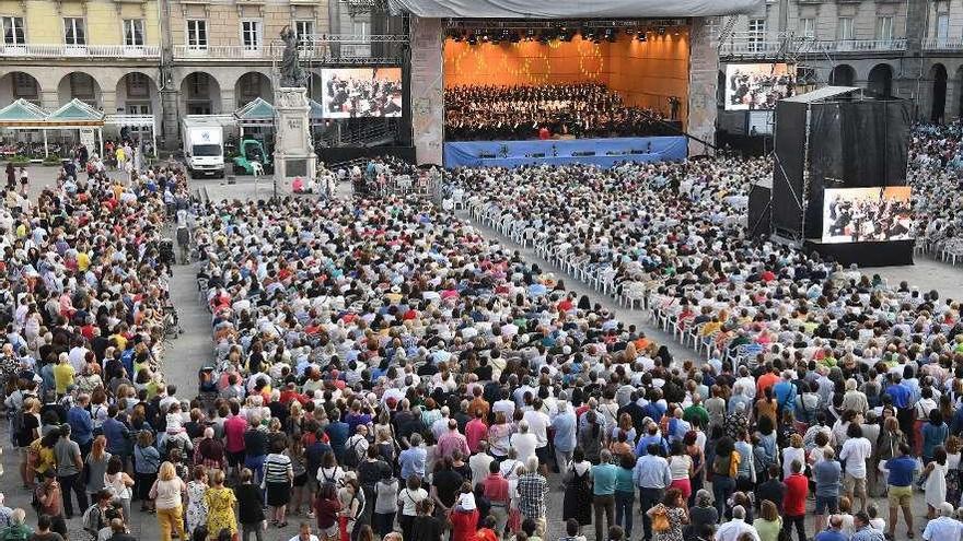 La Sinfónica de Galicia, en las pasadas fiestas de María Pita.