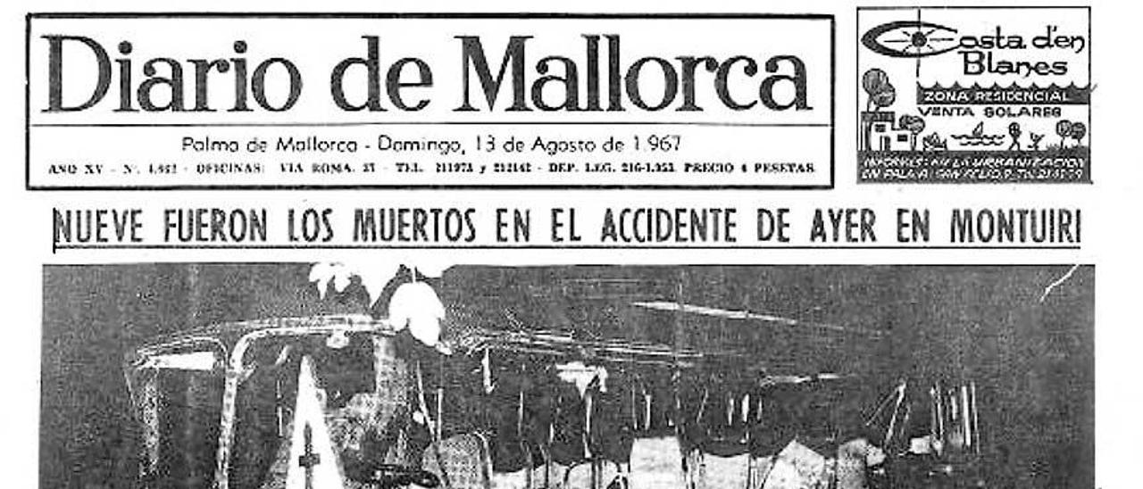 Página de Diario de Mallorca, tras el accidente.