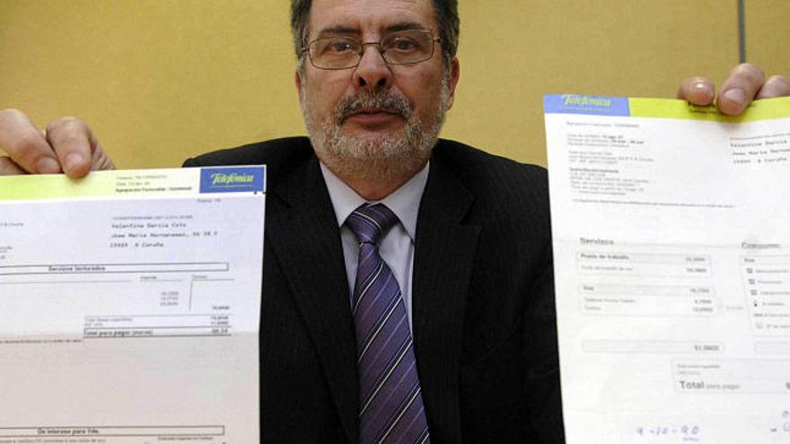 Manuel Rodal, afectado por el cobro de prestaciones que nunca contrató con Telefónica.