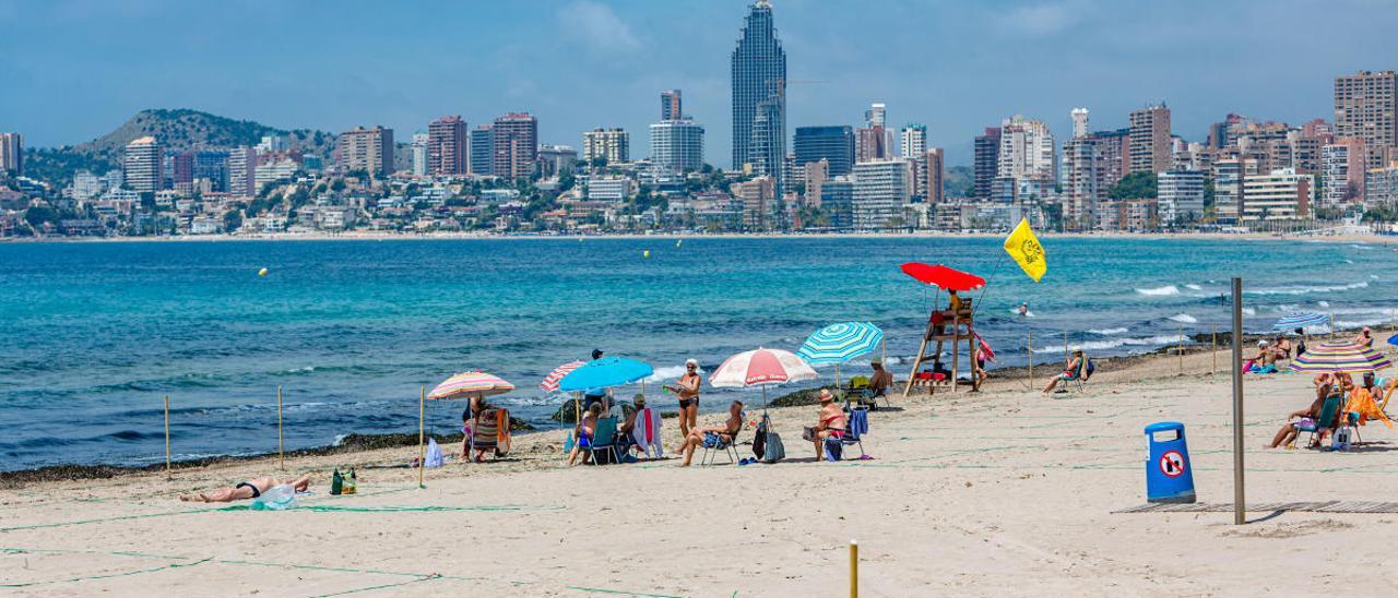 La playa de Benidorm esta semana.