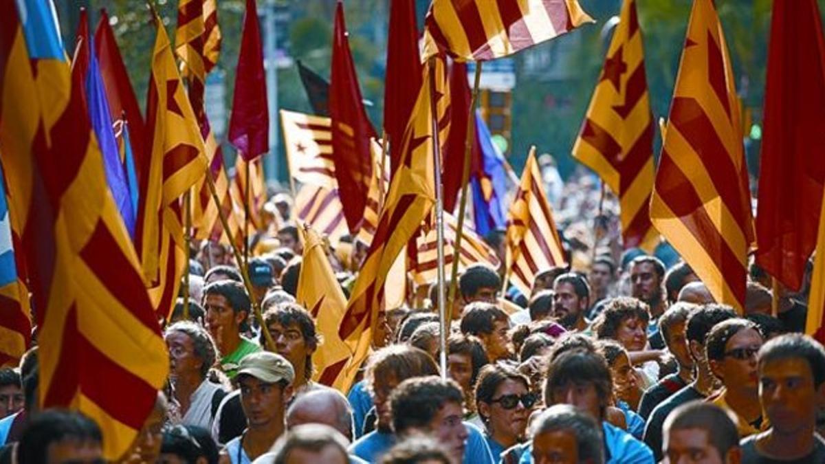 Imagen de la marcha celebrada el 11 de septiembre del 2010.