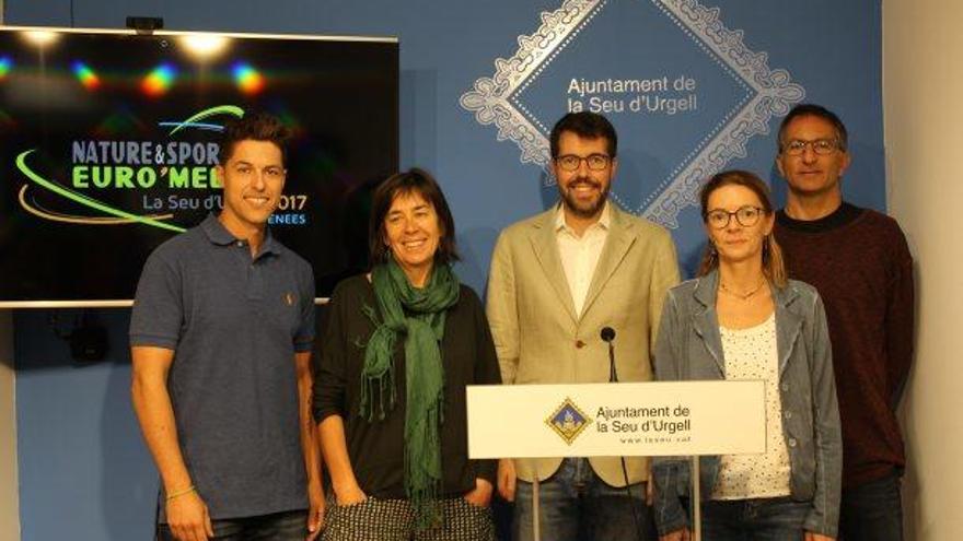 L&#039;alcalde de la Seu, Albert Batalla, durant la presentació del congrés