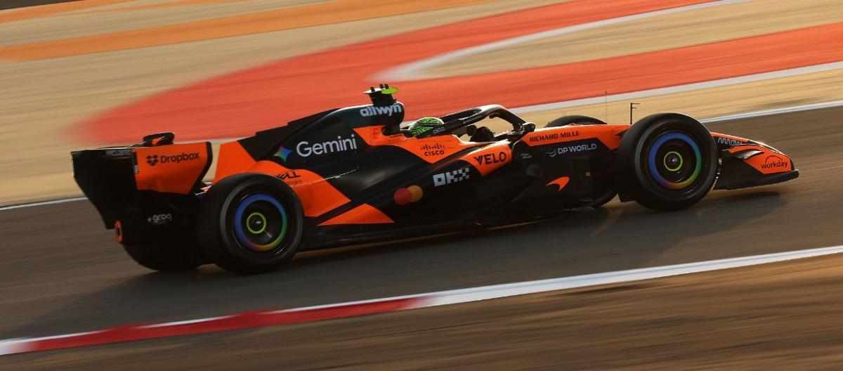 Lando Norris rodando en Baréin