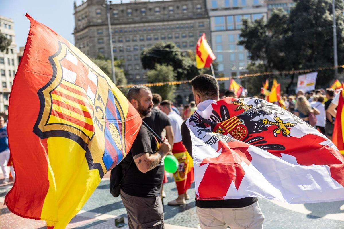 Manifestación por el 12-O en Barcelona