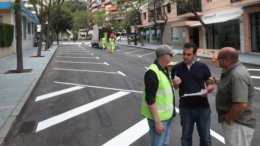 Técnicos y responsables municipales, en las obras.