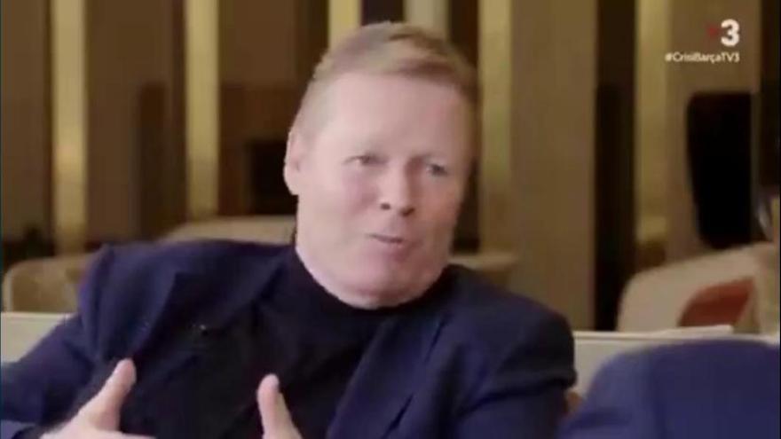 Koeman sobre la limpieza en el vestuario del Barça