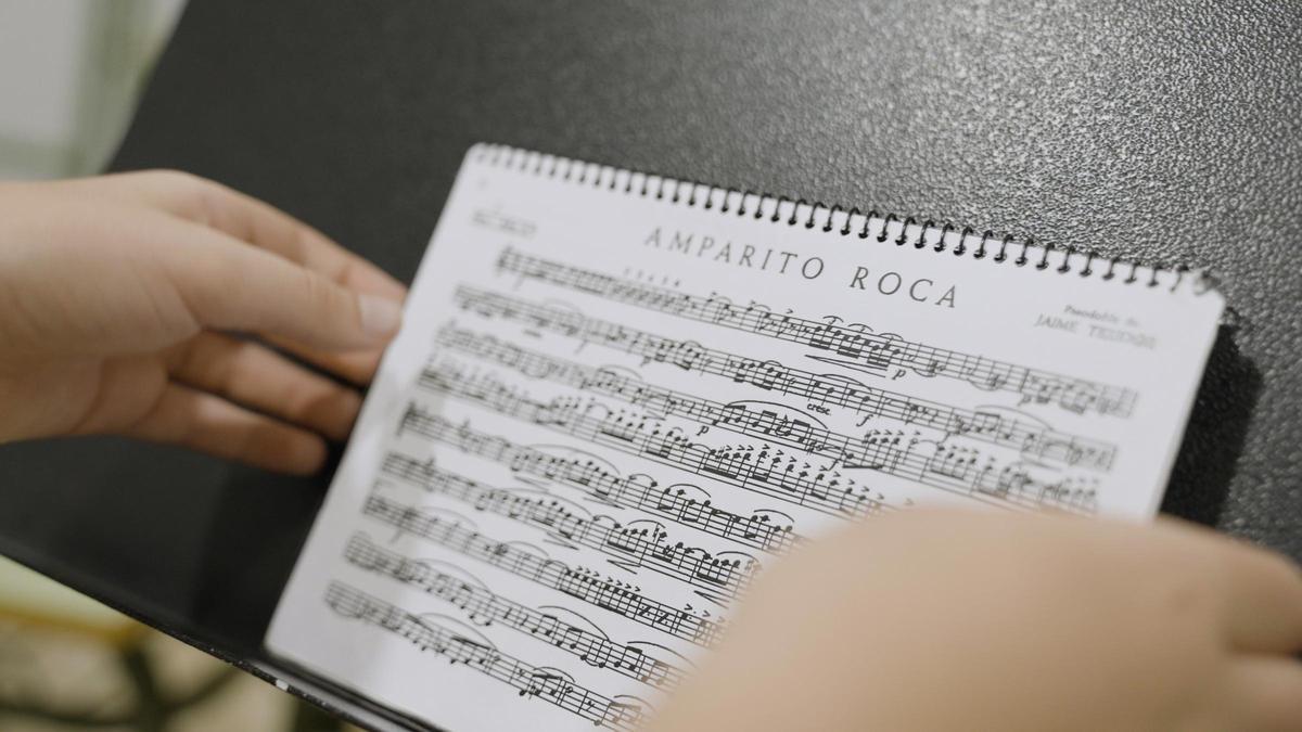 Una partitura de Amparito Roca.