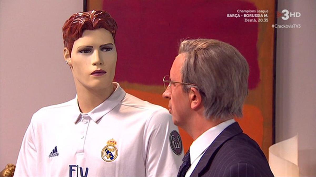 Florentino y Cristiano, intentando disimular (’Crackòvia’, TV-3).