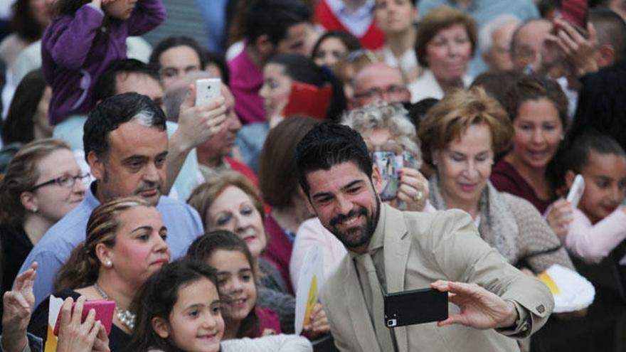 Miguel Ángel Muñoz, en la alfombra roja de la última gala del Festival.