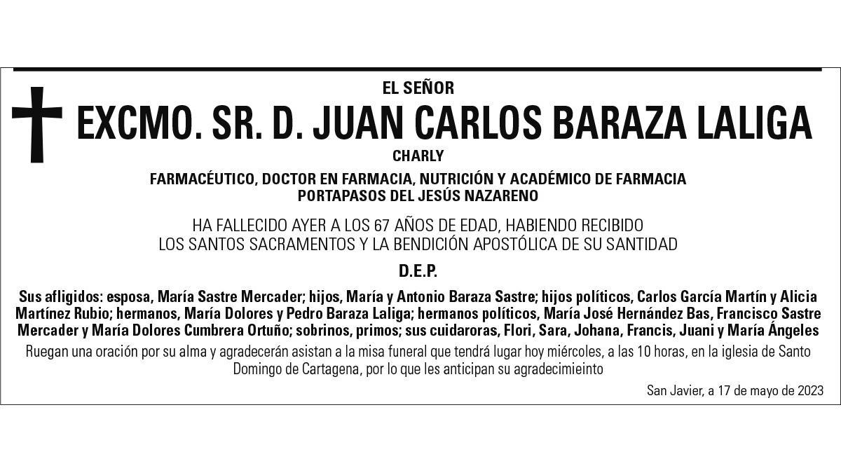 Excmo. Sr. D. Juan Carlos Baraza Laliga