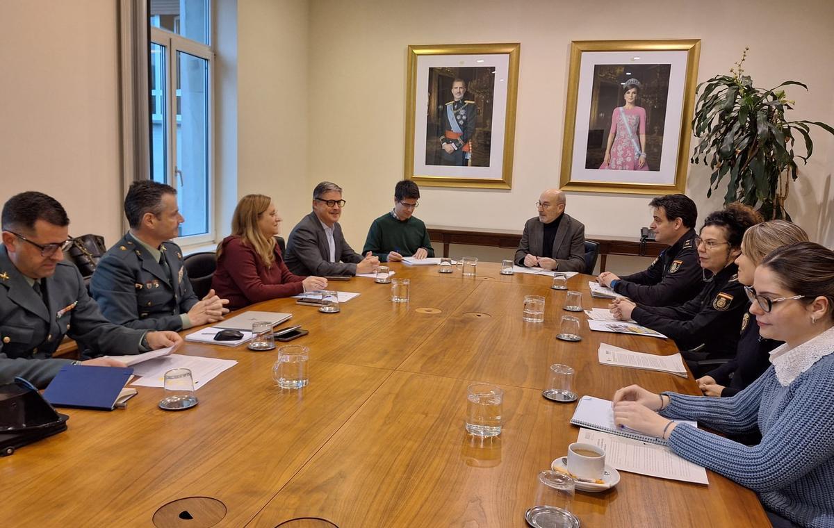 Un momento de la reunión de los responsables del Plan Mayor Seguridad.