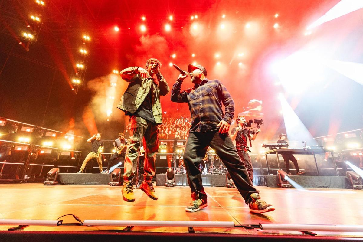 La Raíz en concierto.