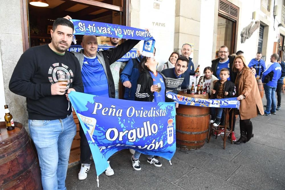Afición del Real Oviedo en Coruña