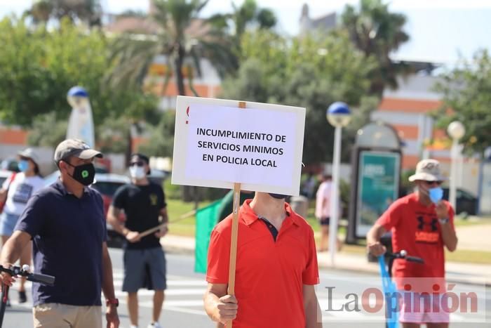 Protesta de policías en La Manga