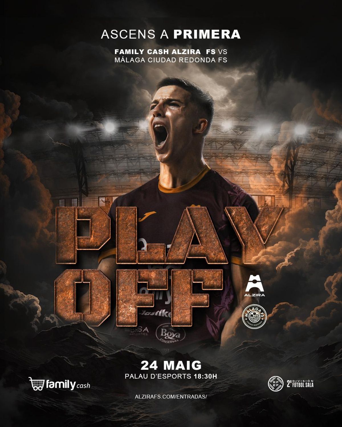 Cartel de los playoffs de ascenso del Alzira FS