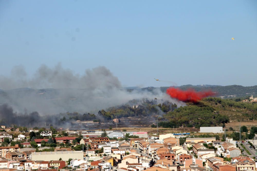 Vista del foc de Navarcles d'aquest dimarts, 22 d'agost.