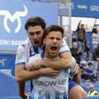 Pablo Carbonell celebra el gol del triunfo del Alcoyano contra el Ibiza.