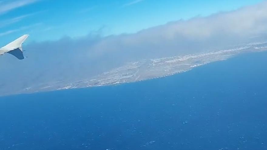 Vista del tiempo en Gran Canaria, desde el aire (22/01/24)