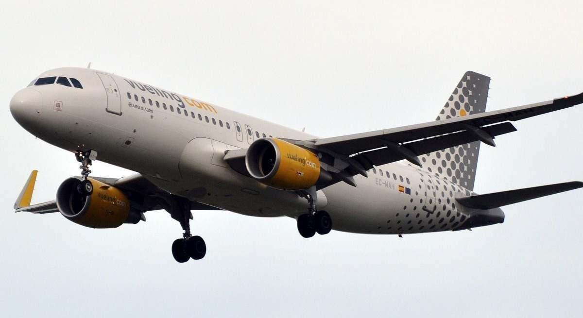 Un avió de Vueling, en una imatge d'arxiu.