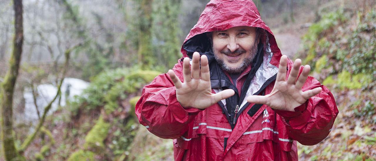 Ignacio Vilar durante a rodaxe de A esmorga