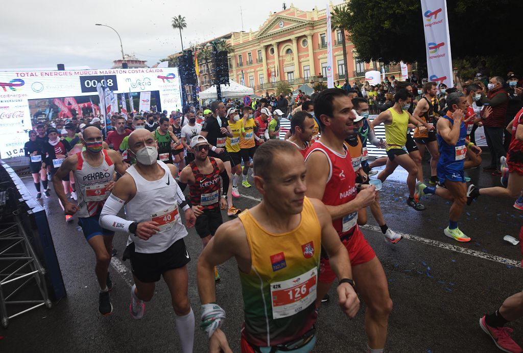 Así fue la salida de la maratón y la media maratón de Murcia