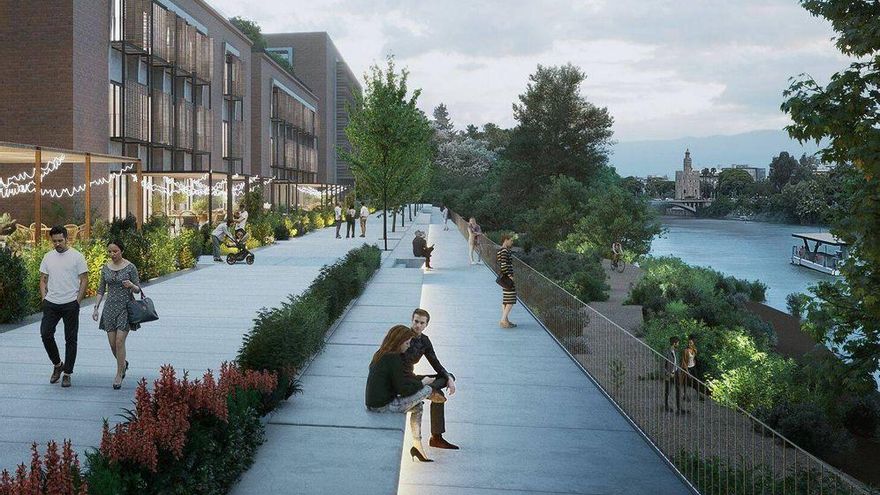 El paseo peatonal de Vera Sevilla se completará con dos zonas de hostelería &quot;singular&quot; junto al río Guadalquivir