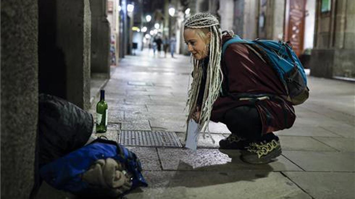 Recuento de personas sin hogar en Barcelona, organizado por la Fundació Arrels.