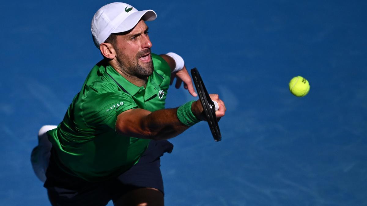 Djokovic durante la exhibición