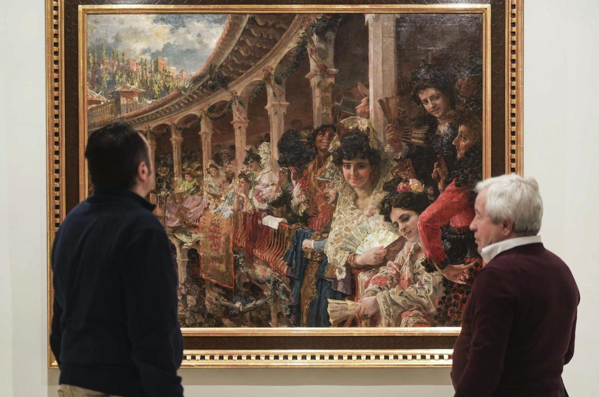 Un cuadro de la exposición de José Garnelo y Alda en Montilla.
