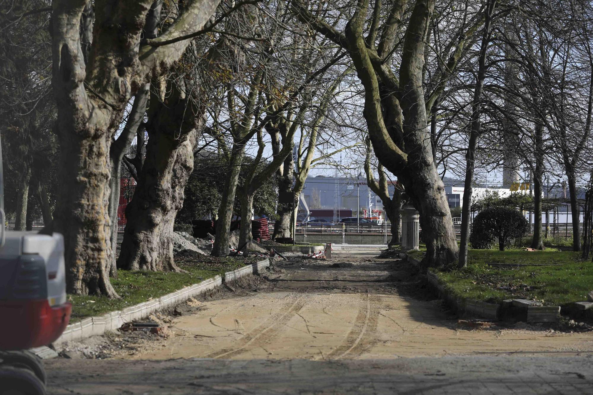 Estado de las obras del parque del Muelle