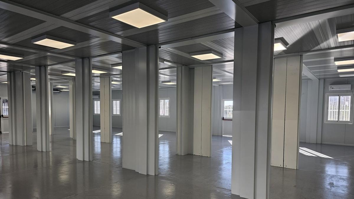 El interior de las prefabricadas