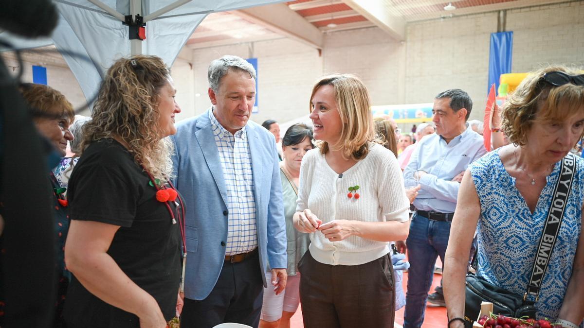 Pilar Alegría, este sábado en Ricla.