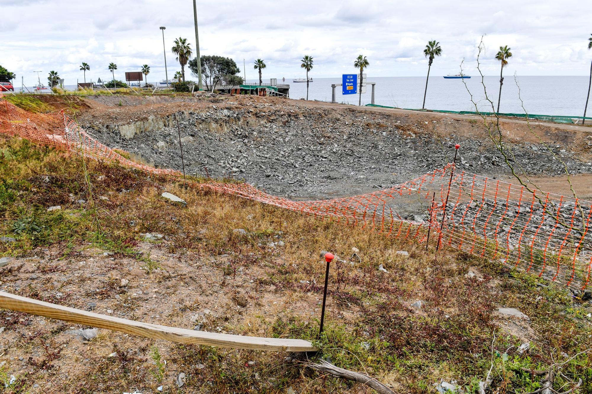 Estado de las obras en la Avenida Marítima, San Cristóbal y la estación de la Metroguagua en Hoya de la Plata