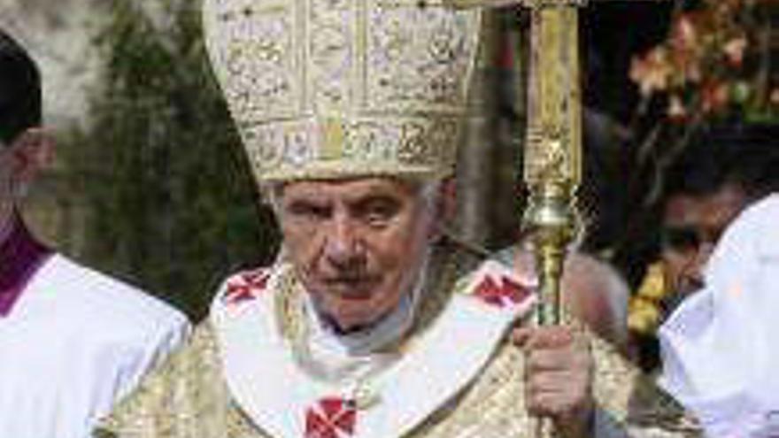 El Papa ayer, durante la misa.