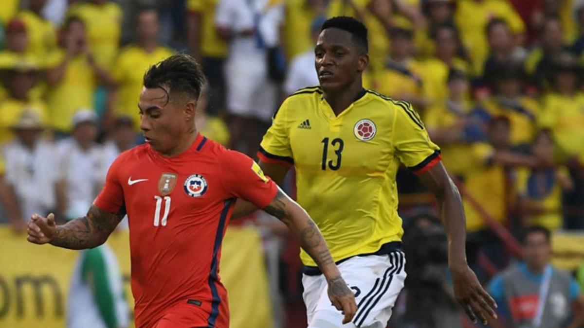 Yerry Mina se lesionó ante Chile