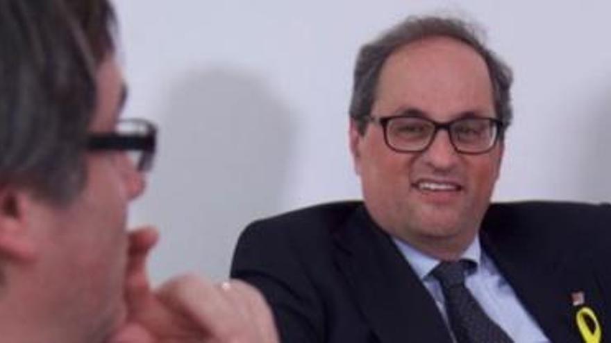 Quim Torra, amb Puigdemont.