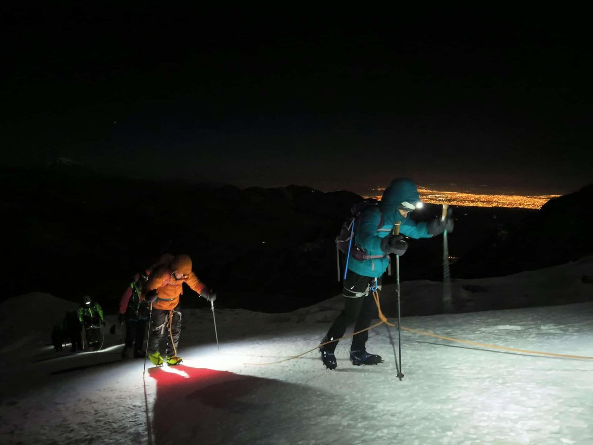 Durante la ascensión.