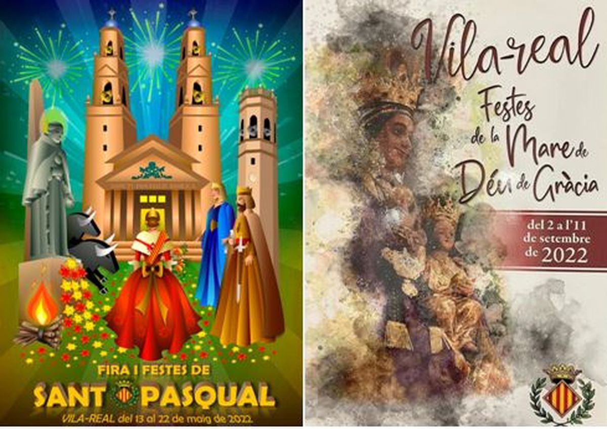Imágenes de los trabajos que ilustrarán los &#039;llibrets&#039; de las fiestas de Sant Pasqual (Sonia Ortiz) y de la Mare de Déu de Gràcia (Jordi Monfort).