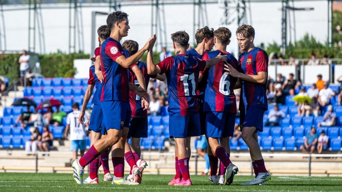 El Juvenil A en la Ciutat Esportiva Joan Gamper