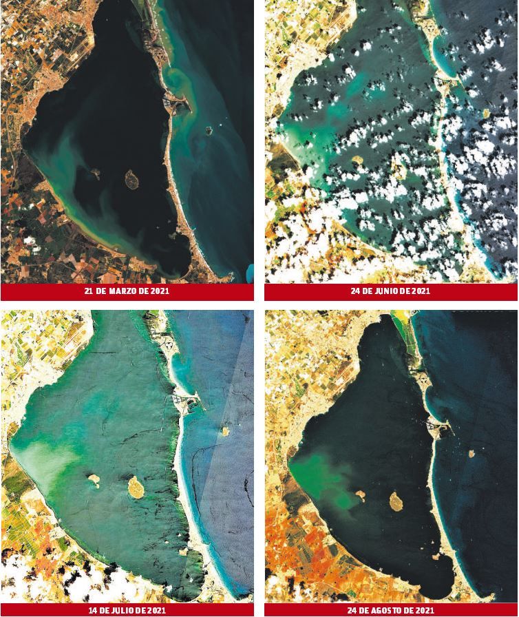 Vista satélite del Mar Menor en 2021