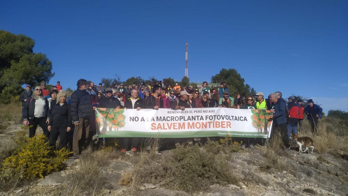 Plataforma en defensa del territorio en una de sus protestas