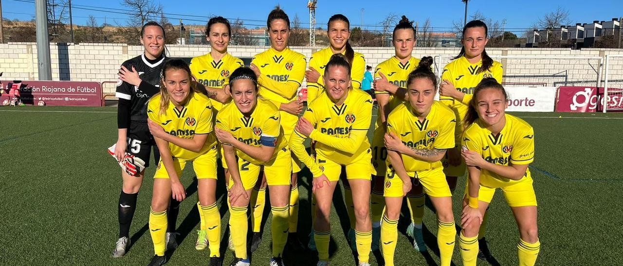 Once de Villarreal ante el Logroño en la Copa de la Reina.